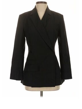 Classic Black Women's Double-Breasted Blazer